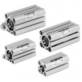 SMC Linear Compact Cylinders CQS C(D)QSY, Smooth Air Cylinder, Low Friction, Low Speed, Double Acting